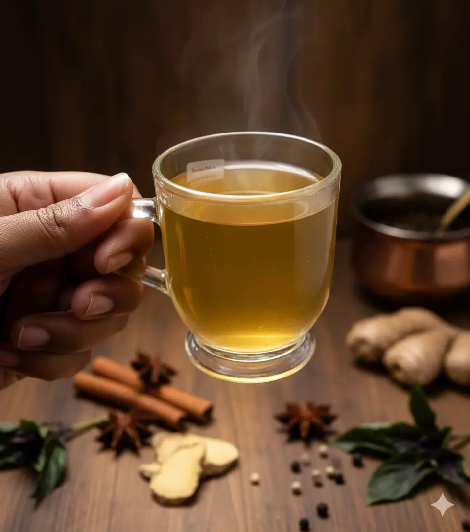 Homemade Herbal Kashayam for Cold